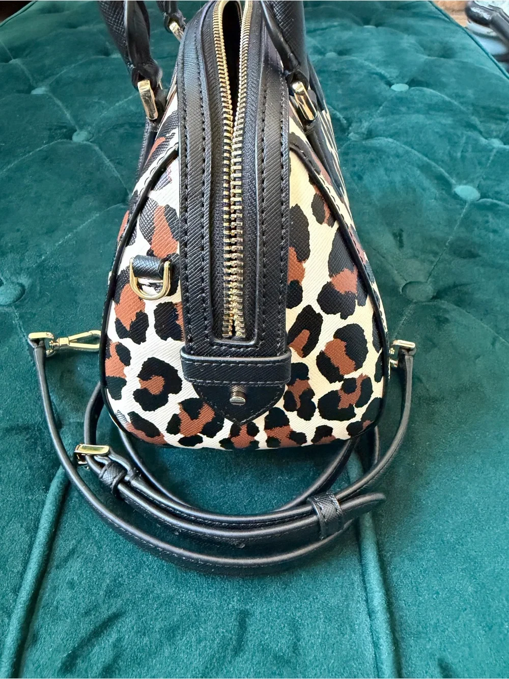 Kate Spade Madison Spotted Leopard Small Duffel Crossbody